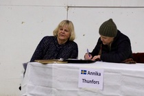 Tuomari Annika Thunfors & kehäsihteeri Katri Aarnio